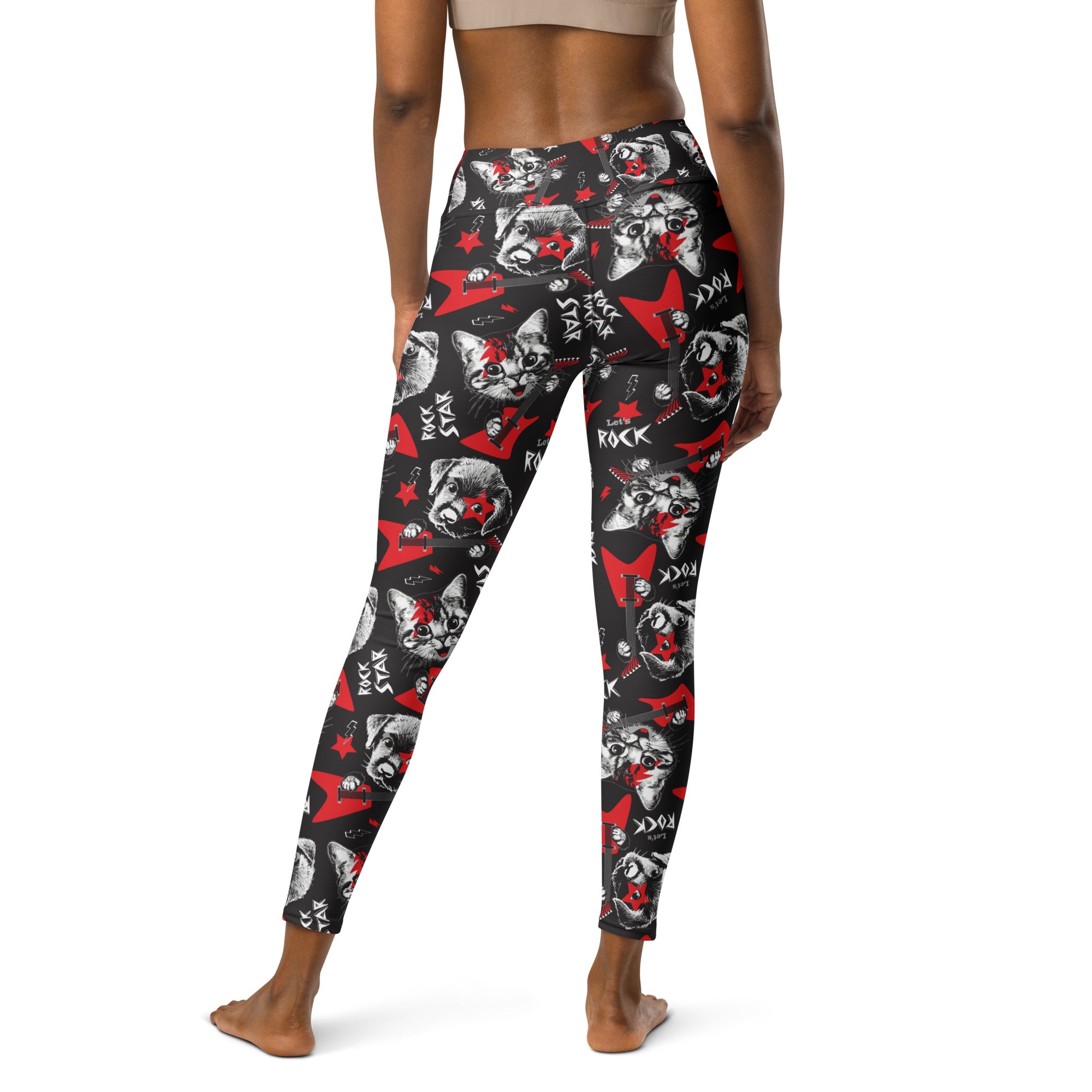 Kitty & Doggy Rock Star Yoga Leggings